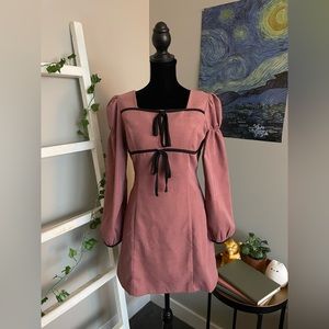 SOLD ON DEPOP Mixxmix Contrast Ribbon Trim Dress